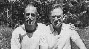 Jorgen Lehmann visiting Frederick Bernheim (left) in North Carolina in 1949